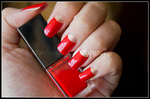 givenchy-bucolic-poppy-05 Givenchy : Vernis Please ! n°177 Bucolic Poppy / Instant Bucolique Printemps 2012 + Half Moon Manicure