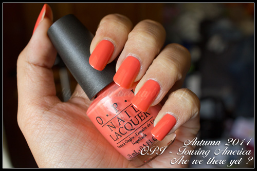 OPI Are we there yet ? - Touring America / Automne 2011