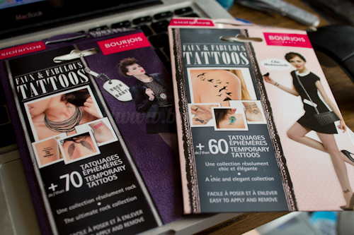 Bourjois : Faux & Fabulous Tattoos Rock it Baby et Chic Mademoiselle