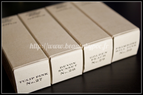 Burberry : Lip Cover Nouvelles Teintes ! - n°27 Tulip Pink, n°28 Devon Sunset, n°29 Golden Peach & n°30 Primrose Hill Pink / Printemps 2012