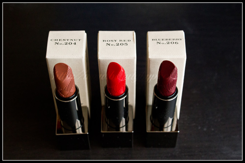 Burberry Lip Mist 204 Chestnut 205 Rosy Red 206 Blueberry