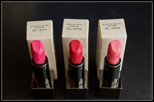 Burberry Lip Mist 207 Camelia Pink 208 Stormy Pink 209 Feather Pink