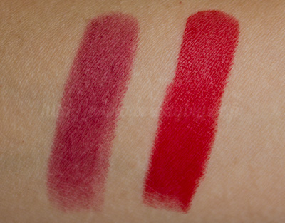Burberry : Lip Velvet n°308 Pink Azalea & n°310 Military Red