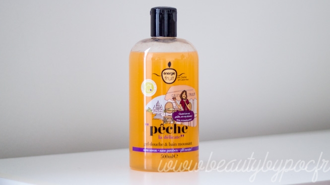 Energie Fruit : Gel douche & bain moussant Pêche la délicate / De la gourmandise en flacon
