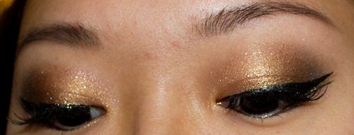 Make-up #70 : De l'or, des faux-cils, du liner ! - MU de fêtes :)