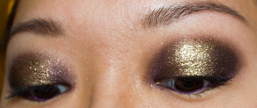 Make-up #71 : De l'or et du prune ! - MU de fêtes #2 :)