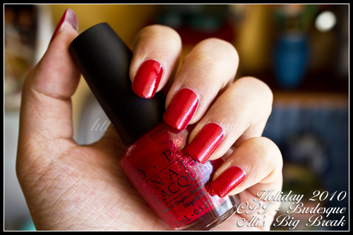 OPI Ali's Big Break Burlesque Holiday 2010
