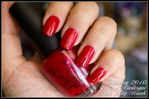 OPI Ali's Big Break Burlesque Holiday 2010