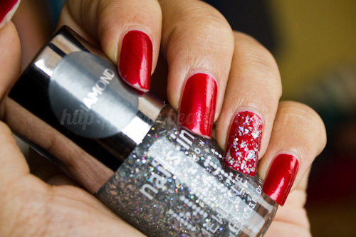 OPI : Danke-Shiny Red - Germany Collection + Nails Inc Burlington Arcade - Nail Jewellery