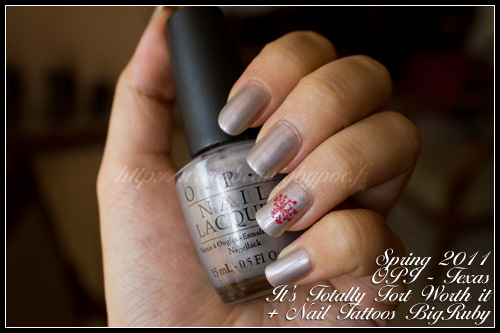 OPI It's totally fort worth it - Texas / Spring 2011 / Nail Tattoos - bigRuby