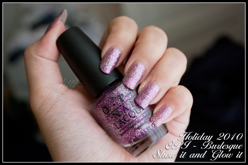 OPI Show it and Glow it Burlesque Holiday 2010